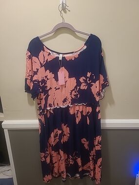 Niloufo Womens 2XL Summer Dress Ruffled Floral Lightweight NWT Casual Flowy